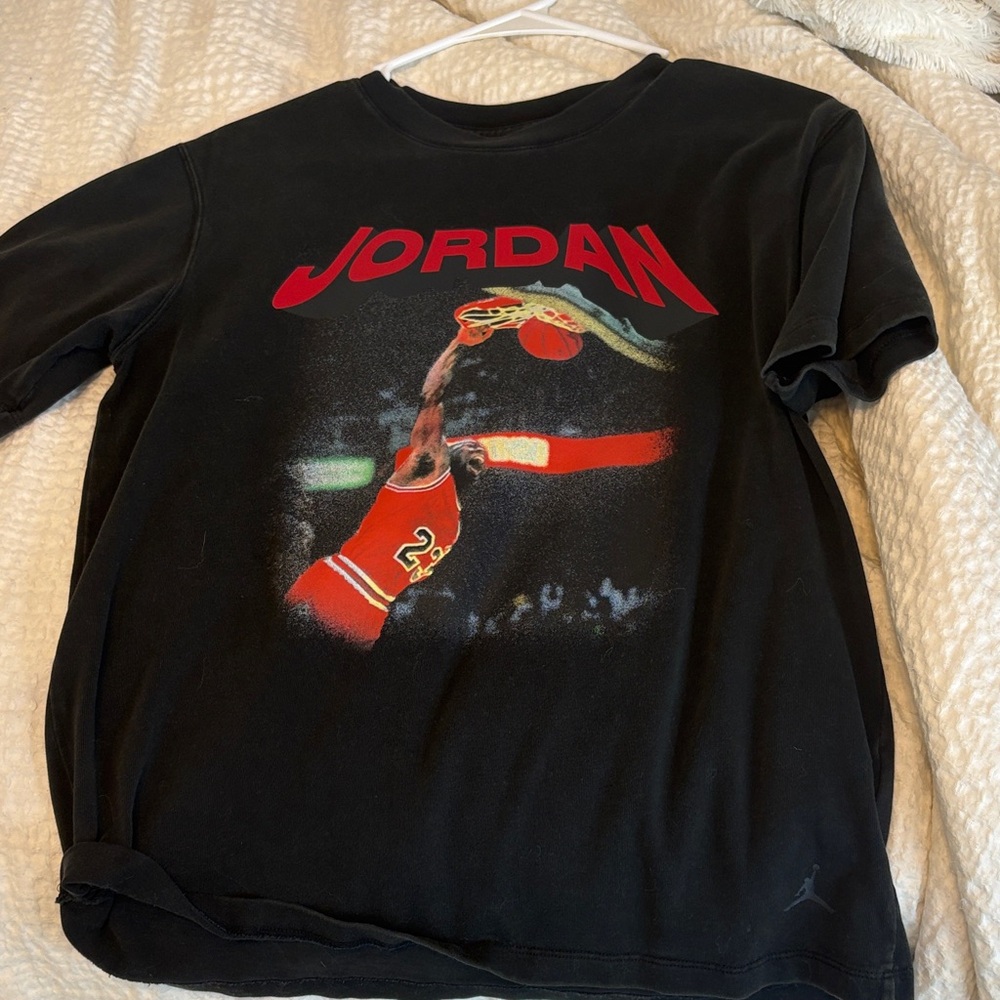Jordan Black Tee with Red Graphic